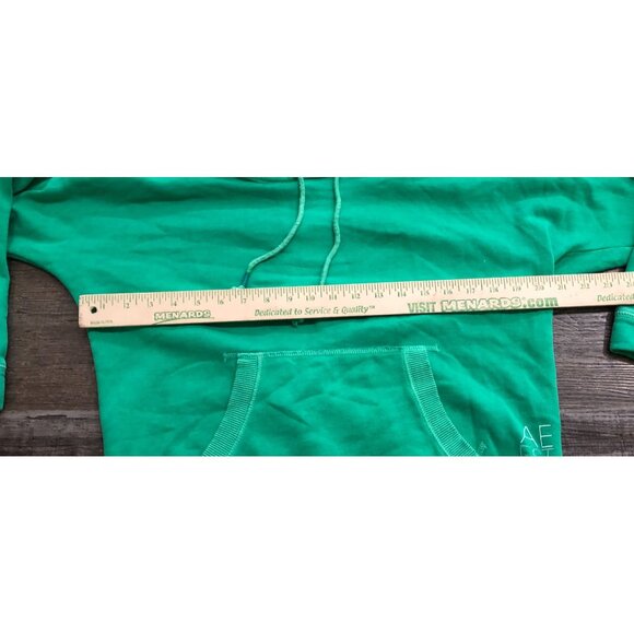 American Eagle Womens Large Green Hoodie Sweatshirt Pullover - Picture 4 of 5